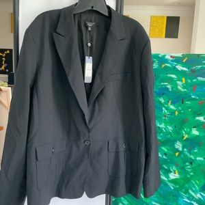 Talbots Black Plus Size Blazer